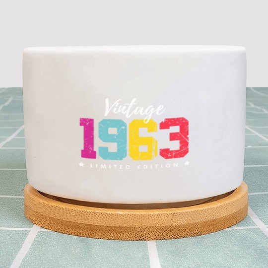 60 Years Vintage 1963 Retro 60th Birthday Plant Pots