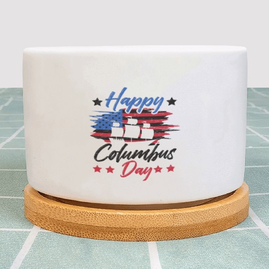 Columbus Day 1942 American Italian Christopher Plant Pots