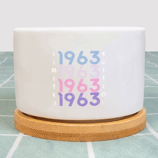 60 Years Vintage 1963 Retro 60th Birthday Plant Pots