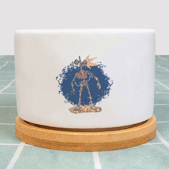 Scary creepy mummy skeleton Scary creepy mummy ske Plant Pots