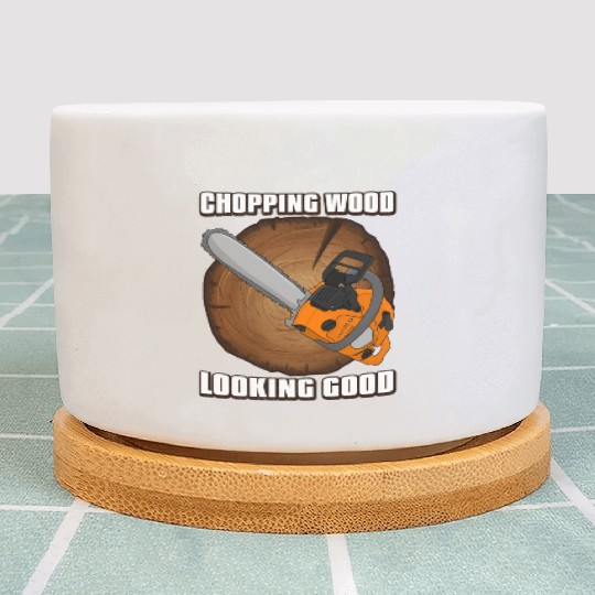 chainsaw Lumberjack Plant Pots