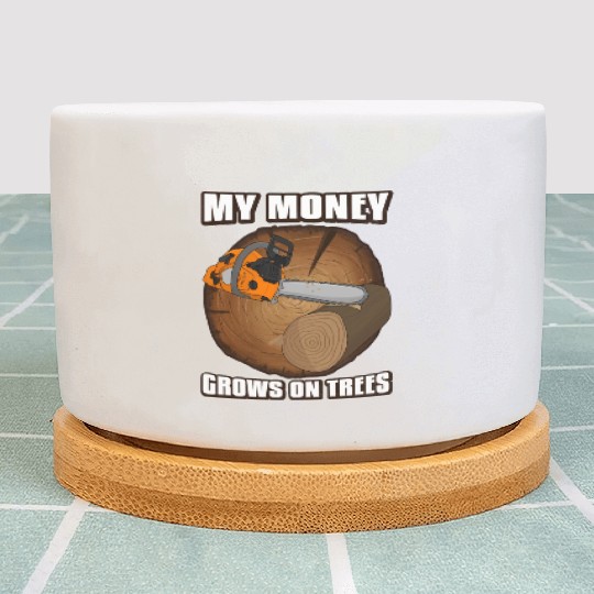 chainsaw Lumberjack Plant Pots