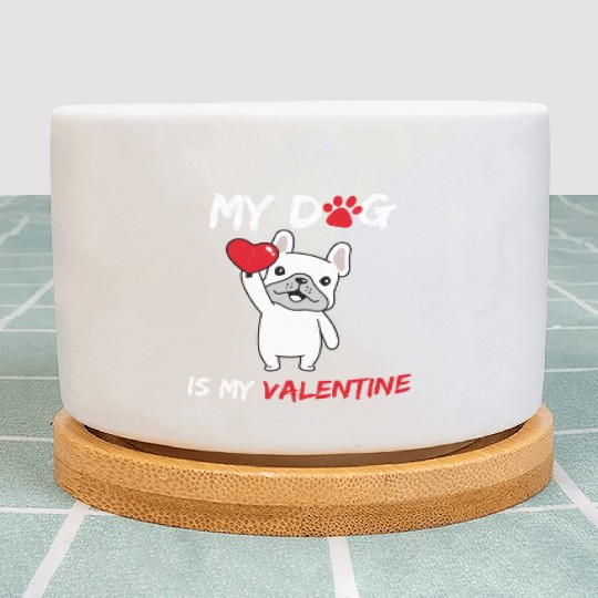 My Dog Is My Valentine Plant Pots