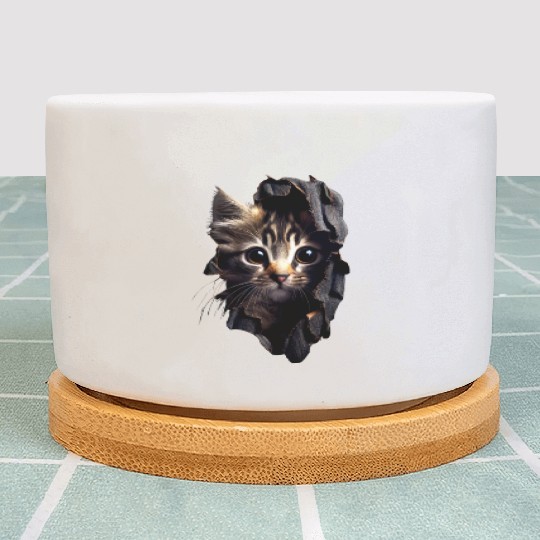 Cat Art Design Cute Cat Mom Meow Paws I Love Cats Plant Pots
