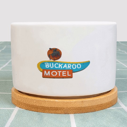 Buckaroo Motel Sign Route 66 Tucumcari New Mexico Plant Pots