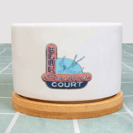 Blue Swallow Court Route 66 Tucumcari Plant Pots