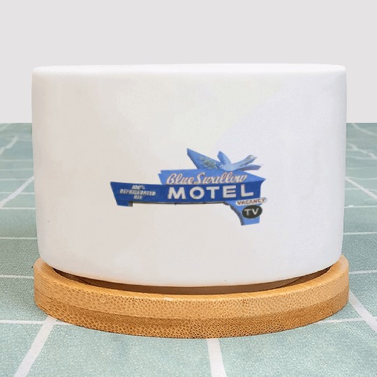 Blue Swallow Motel Route 66 Neon Tucumcari NM Plant Pots