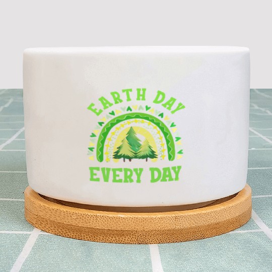 Pine Tree Green Earth Day Shamrock St Patrick Day Plant Pots
