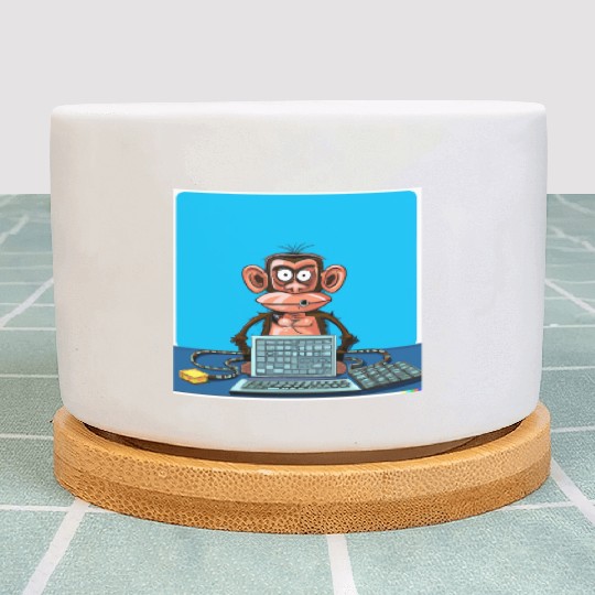 programmer monkey Plant Pots