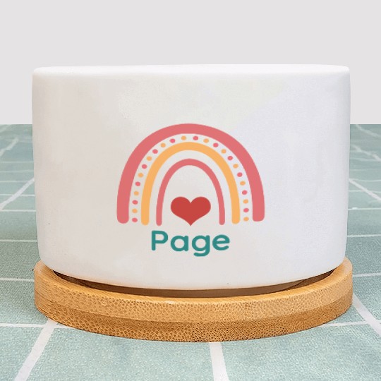 Page Vintage Boho Rainbow Plant Pots
