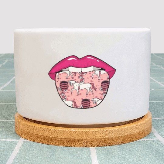 Horse Barrel Racing Tongue Plant Pots