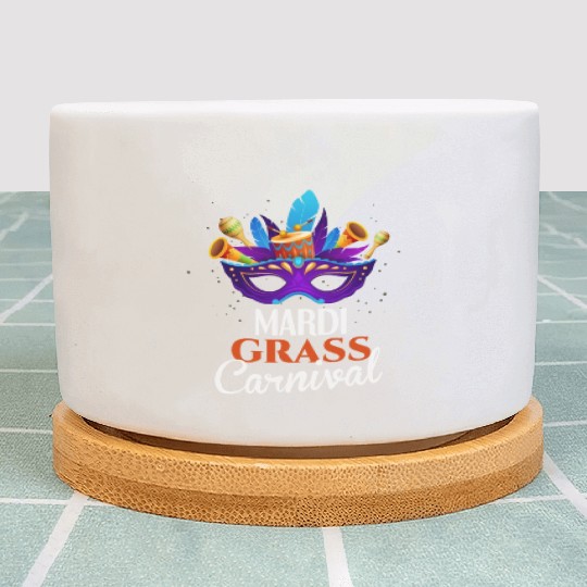 Mardi grass Carnival Plant Pots