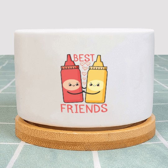 Ketchup Mustard Best Friends Forever Plant Pots
