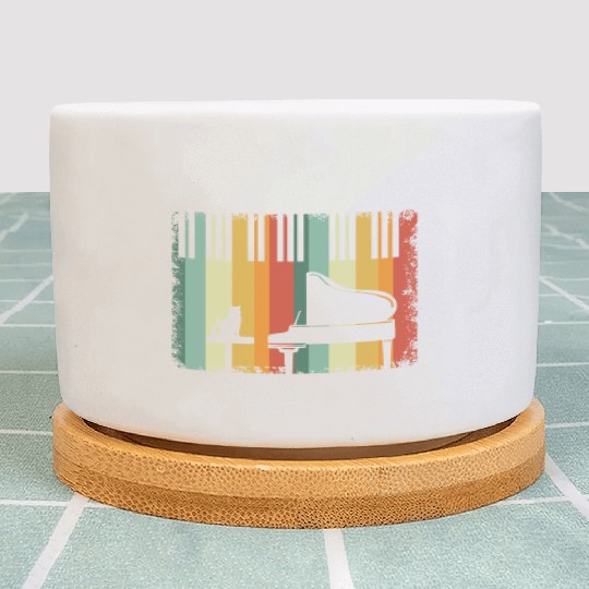 Piano Cat Musician Musical Instrument Pianist Plant Pots