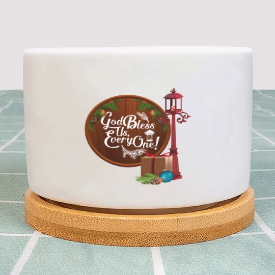 A Christmas Carol Charles Dickens God Bless Us Eve Plant Pots