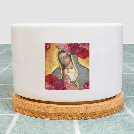 Our Lady of Guadalupe Rose Mexican Catholic Juan D Plant Pots