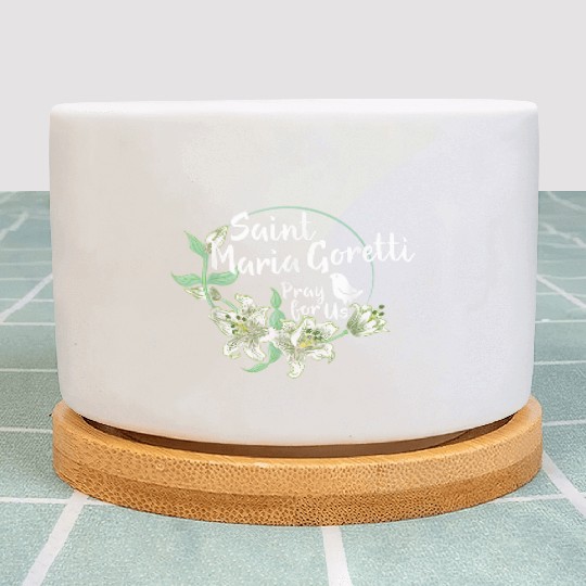 St. Maria Goretti Purity Catholic Saints Lily Symb Plant Pots