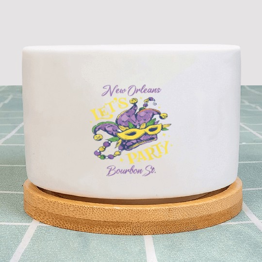 Mardi Gras Bourbon Street New Orleans Souvenir Lou Plant Pots