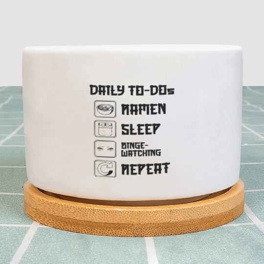 Movie Fan Daily Binge Watcher Ramen Lover Plant Pots