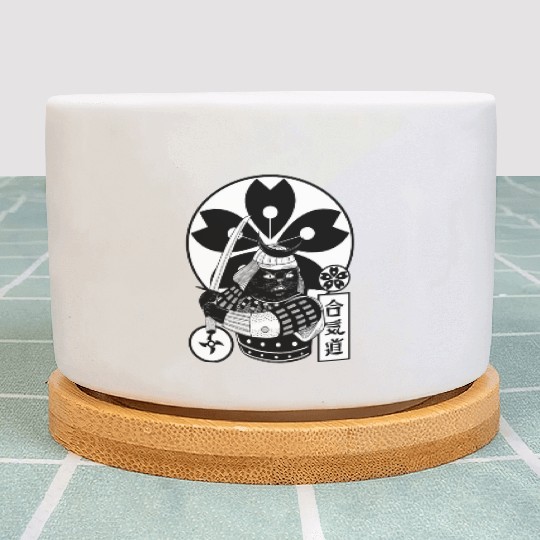 Samurai Cat Plant Pots
