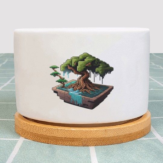 8 Bit Bonsai Tree Plant Pots