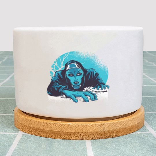 Scary zombie nun Scary zombie nun inspiration stor Plant Pots