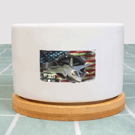 F 35 Lightning Air Force Military Veteran Pride US Plant Pots