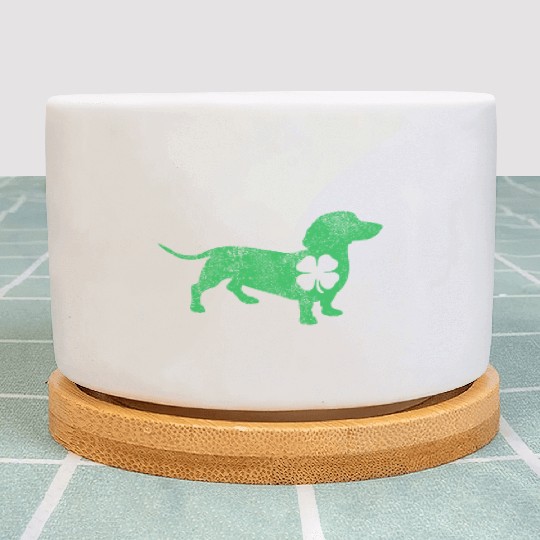 Dachshund Dog Shamrock St. Patrick's Day Saint Pad Plant Pots