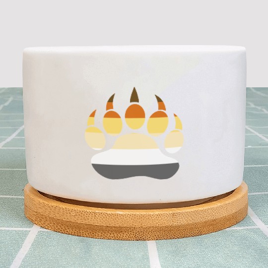Gay Bear LGBT Bear Plant Pots, bear Paw Rainbow Flag