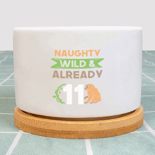 Gift 11 years birthday girl boy Ape Monkey Plant Pots