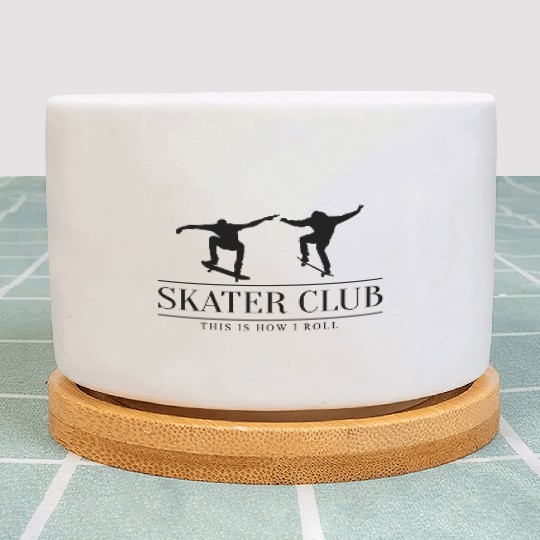 Skateboarder Plant Pots Vintage Old school sk8