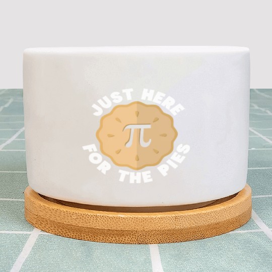 Just Here For The Pies - Funny Pi Day Math Teacher Plant Pots