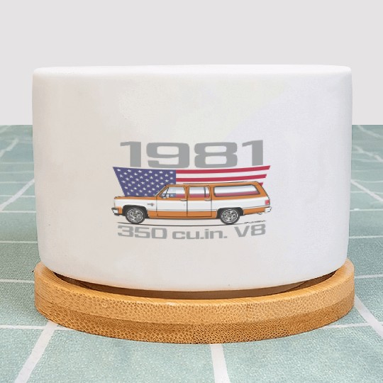 1981 Burnt Orange Plant Pots
