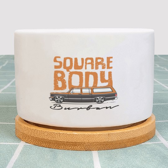 square Burnt Orange Plant Pots