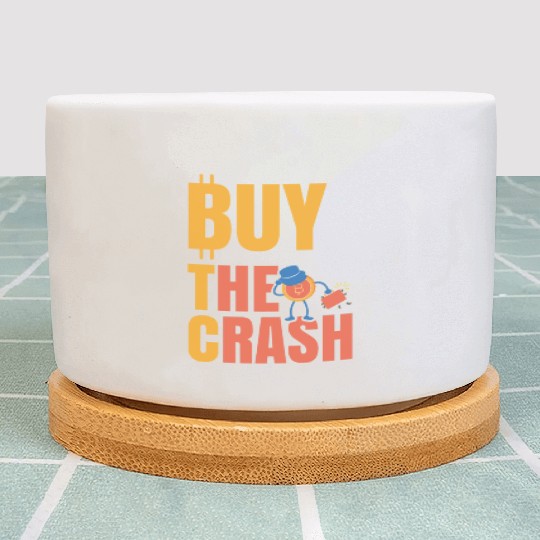 BTC Buy The Crash Crypto Bitcoin Plant Pots