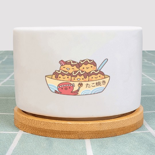Kawaii Japanese Food Takoyaki Octopus Balls Plant Pots
