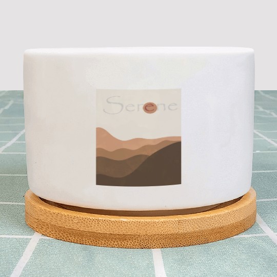 Serene Abstract warm Deser, inspirational meanings Plant Pots