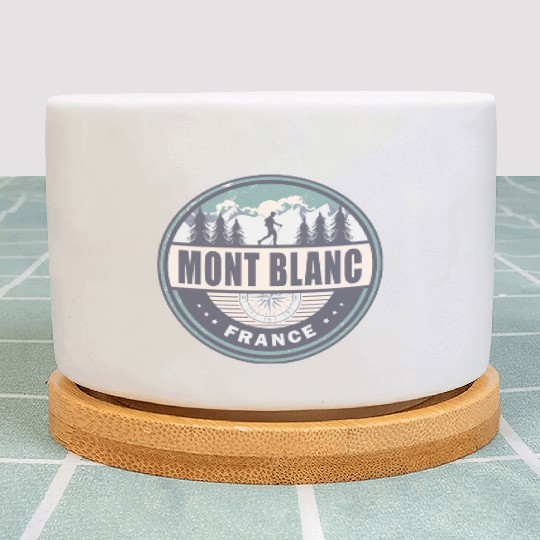 Mont Blanc France French Alps Vintage Hiking Plant Pots