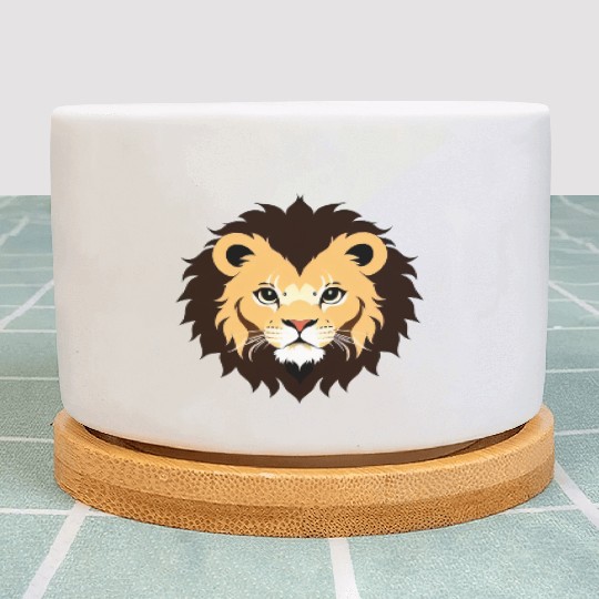 Royal Cartoon Lion - King of the Jungle 21 Plant Pots