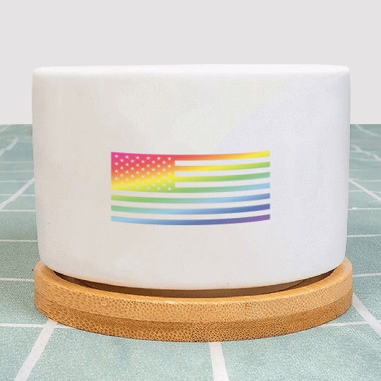 Stars And Stripes / Rainbow Flag (America) Plant Pots