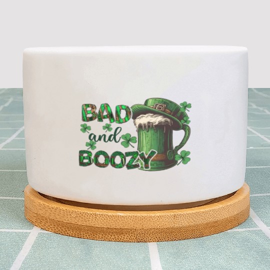 Mens St Patricks Day Irland Irish Green Shamrock Plant Pots