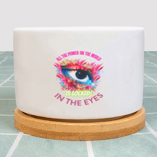 Looking in my eyes color full eyes Plant Pots