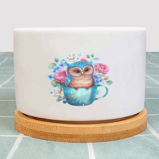 Owl Animal Cute Wild Bird Zoo Forest Nature Child Plant Pots