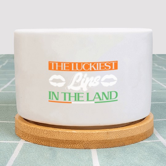 The Luckiest Lips In The Land - St Patricks Day Plant Pots