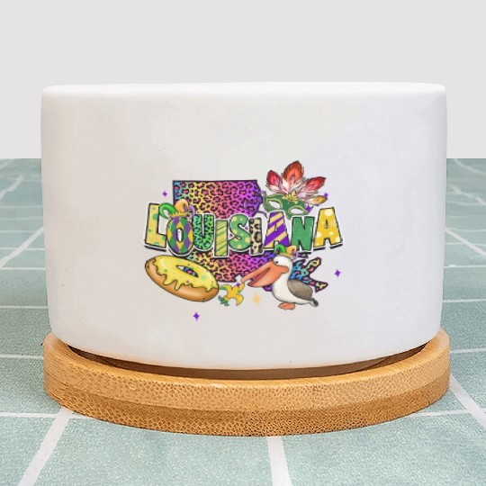 New Orleans Men Women Louisiana Mardi Gras Outfit Plant Pots