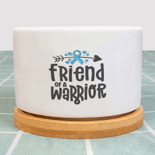 Friend Of A Warrior Support Team Prostate Cancer Plant Pots