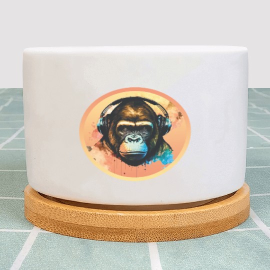 Gorilla DJ Beat Plant Pots