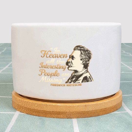 Nietzsche Quote Design for a Philosophy Student Plant Pots