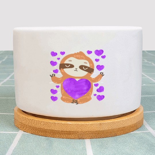 Couple love you my sloth Valentine's Day Plant Pots