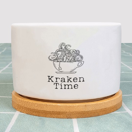 Kraken Time Octopus Tea Time Plant Pots